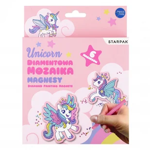 Mozaika Diamentowa Magnet Unicorn Stk Pud 24/72 - Zabawki kreatywne - miniaturka - grafika 1