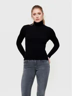 Swetry damskie - ONLY Golf Karol 15165075 Czarny Slim Fit - miniaturka - grafika 1