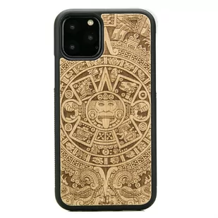 Bewood Drewniane etui iPhone 11 PRO KALENDARZ AZTECKI ANIEGRE - Etui i futerały do telefonów - miniaturka - grafika 1
