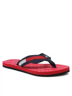 Klapki i japonki damskie - Tommy Hilfiger Japonki Th Slide Flag Flip Flop FW0FW05820 Granatowy - grafika 1