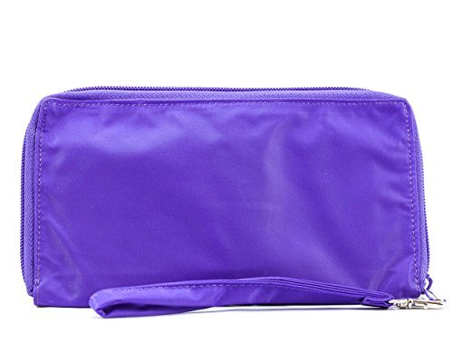 Big Skinny Damski portfel Panther Clutch Slim Wallet mieści do 40 kart, fioletowy