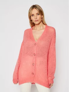 Swetry damskie - TwinSet Kardigan 202TP3271 Różowy Oversize - grafika 1