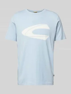 T-shirt z detalem z logo - Koszulki męskie - miniaturka - grafika 1