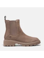 Botki damskie - Timberland Skórzane sztyblety "Cortina Valley" w kolorze beżowym - miniaturka - grafika 1