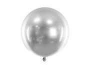 Balony i akcesoria - PartyDeco Balon okrągły Glossy 60cm, srebrny OLBOM-G-018 [15347968] - miniaturka - grafika 1