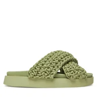 Klapki i japonki damskie - Klapki Inuikii Woven 70104-105 Zielony - miniaturka - grafika 1