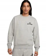 Bluzy męskie - NIKE SZARA BLUZA SPORTOWA Z MARSZCZONYM WYKOŃCZENIEM RĘKAWÓW XL XQA - miniaturka - grafika 1