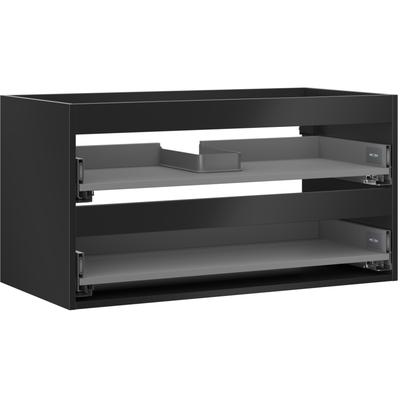 Mexen Box-A korpus szafki podumywalkowej 90 cm, 2 szuflady, czarny mat - 91AX0-0900-470-2-71