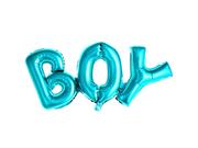 Balony i akcesoria - Balon foliowy niebieski napis Boy - 67 x 29 cm - miniaturka - grafika 1