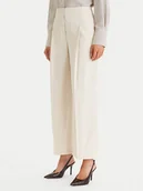 Spodnie damskie - BOSS Kuloty Tulotta 50551913 Écru Relaxed Fit - miniaturka - grafika 1