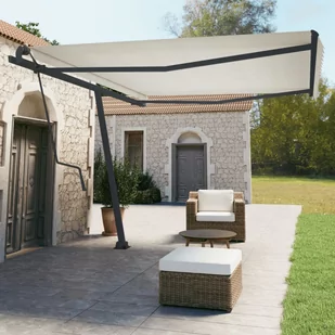 vidaXL Zestaw słupków do markizy, antracytowy, 450x245 cm, żelazo - Markizy - miniaturka - grafika 1
