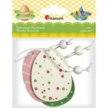 Hasta Zawieszki drewniane pisanki 3 szt. - Zabawki kreatywne - miniaturka - grafika 1