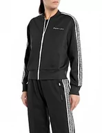 Bluzy damskie - Replay Bluza damska, 098 BLACK, L - miniaturka - grafika 1