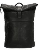 Torebki damskie - HIDE & STITCHES Skórzany plecak w kolorze czarnym - 33,5 x 46 x 14 cm - miniaturka - grafika 1