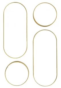 Zestaw 4 luster LUNEA złote owalne - Lustra - miniaturka - grafika 1