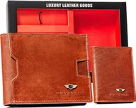 Portfele - Peterson Zestaw Prezentowy: Skórzany Portfel Męski, Etui I Brelok - miniaturka - grafika 1