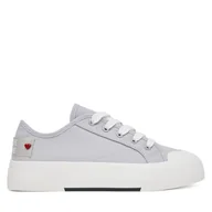 Trampki damskie - Trampki LOVE MOSCHINO JA15012G0MJP0010 Szary - miniaturka - grafika 1