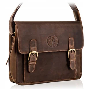 BETLEWSKI, skórzana torba męska ramię listonoszka, TBG-HT-205-BROWN - Torby męskie - miniaturka - grafika 1
