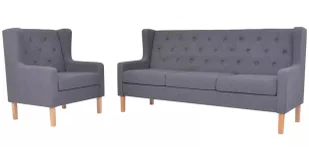 Ciemnoszary zestaw wypoczynkowy uszak B5-L81 - Inne meble do salonu Ciemnoszary zestaw wypoczynkowy uszak B5-L81 - Inne meble do salonu - miniaturka - grafika 1