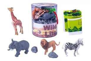 Zwierzęta Dzikie Afrykańskie W Tubie Duży Zestaw - Figurki dla dzieci - miniaturka - grafika 1