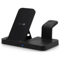 Ładowarki do telefonów - Bezprzewodowa ładowarka Connect IT MultiCharge 3v1 pro Samsung (CWC-9050-BK) Czarna - miniaturka - grafika 1