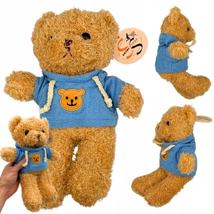 Maskotka Pluszowy Miś Z Kapturem Pluszak Przytulanka Pluszowa 25 cm - Maskotki i pluszaki - miniaturka - grafika 1