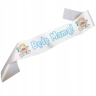 Gadżety na imprezę - SZARFA BĘDĘ MAMĄ BABY SHOWER PRZYSZŁA MAMA - miniaturka - grafika 1