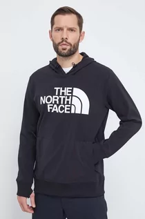 Bluzy męskie - The North Face bluza sportowa Tekno Logo kolor czarny z kapturem z nadrukiem - grafika 1