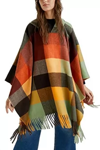 Desigual Kobiety Cuadros Ponczo, Wielokolorowy - Kurtki damskie - miniaturka - grafika 1