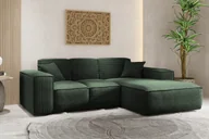 Narożniki - Sofa w kształcie L SIENA narożnik tkanina Poso zielony prawy - miniaturka - grafika 1