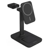 Ładowarki do telefonów - Bezprzewodowa ładowarka Epico Spello 3in1 Magnetic Station (9915101300235) Czarna - miniaturka - grafika 1