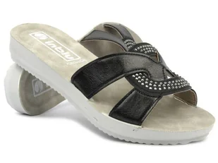 Wygodne, płaskie klapki damskie INBLU BM-62, czarne - Inblu - Klapki i japonki damskie - miniaturka - grafika 1