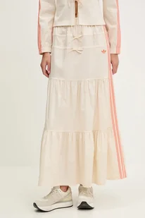 adidas Originals spódnica Skirt kolor beżowy maxi rozkloszowana KC0768 - Spódnice - miniaturka - grafika 1