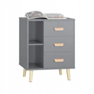 Szafki nocne - Stojąca Szafka nocna stolik szafka Regał na drukarkę 3 szuflady FBT95-HG - miniaturka - grafika 1