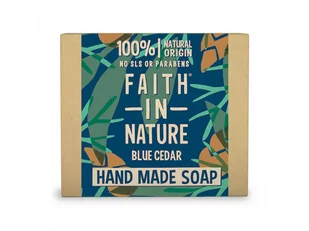 Faith in Nature Wiara w Naturę - Stałe mydło dla mężczyzn, Niebieski cedr, 100g - Mydła - miniaturka - grafika 1