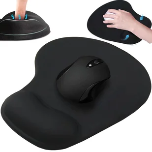 Podkładka ergonomiczna pod mysz 226x190mm czarna - Podkładki pod mysz - miniaturka - grafika 1