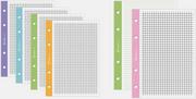 Szkolne artykuły papiernicze - Interdruk Wkład do segregatora A4 50k. linia kolorowy margines BI36INT - miniaturka - grafika 1