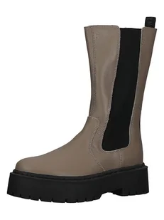 Steve Madden Skórzane sztyblety w kolorze brązowym - Botki damskie - miniaturka - grafika 1