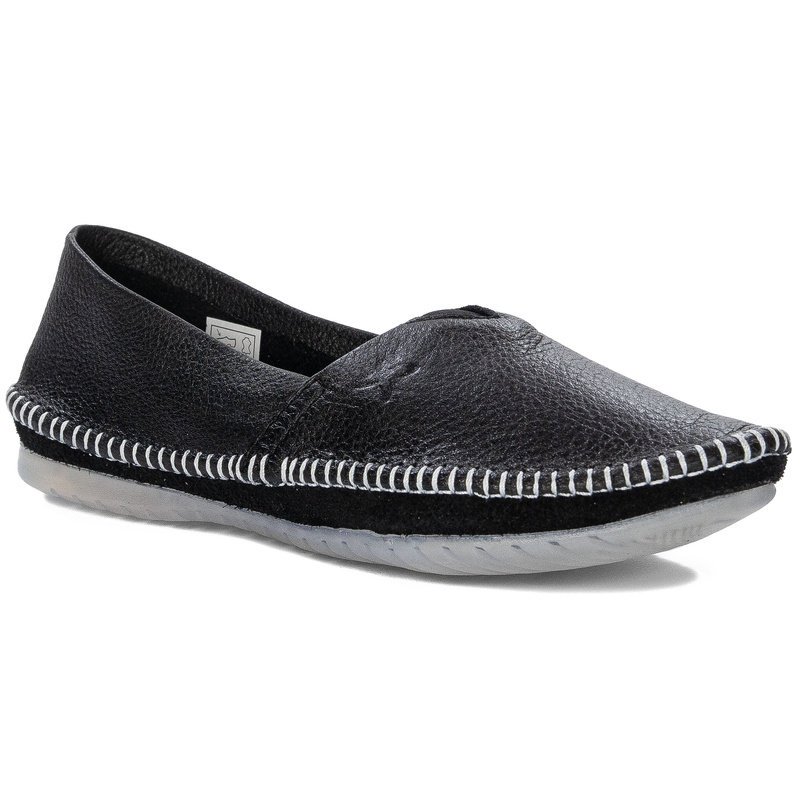 Maciejka Półbuty Damskie Skórzane Czarne-37