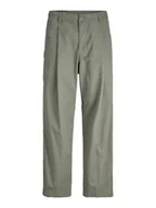 Spodnie męskie - Jack&Jones Spodnie materiałowe Owen Cade 12282385 Zielony Baggy Fit - miniaturka - grafika 1