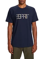 Koszulki męskie - ESPRIT Męski T-shirt 043EE2K304, 400/NAVY, L, 400/granatowy, L - miniaturka - grafika 1