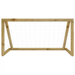 vidaXL Bramka piłkarska z siatką 120x80x60 cm impregnowana sosna 3059950 - Zabawki i gry sportowe - miniaturka - grafika 1