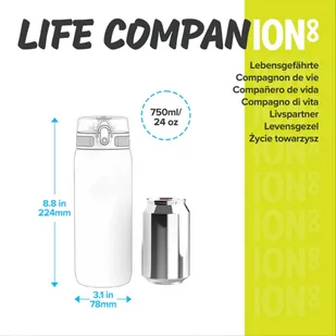 Butelka bidon na wodę ION8 I8RF750PIN 750 ml różowa - Butelki filtrujące - miniaturka - grafika 4