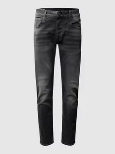 Spodnie męskie - Jeansy o kroju slim fit z listwą guzikową - grafika 1