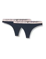 Majtki damskie - Emporio Armani Stringi damskie, 2 sztuki, morski, XS - miniaturka - grafika 1