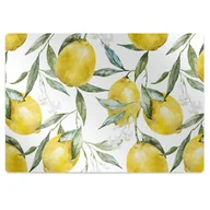 Podnóżki, podpórki, podkładki - Mata pod fotel ochrona paneli Malowane cytryny 140x100 cm - miniaturka - grafika 1