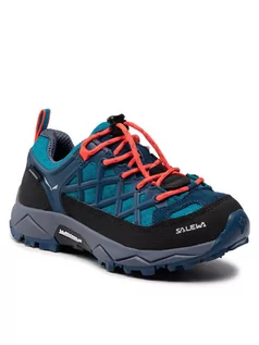 Buty trekkingowe męskie - Salewa Trekkingi Jr Wildfire Wp 64009-8641 Niebieski - grafika 1