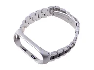 Akcesoria do smartwatchy - Bransoletka pasek Xiaomi Mi Band 3/ Xiaomi Mi Band 4 - srebrno czarna - miniaturka - grafika 1
