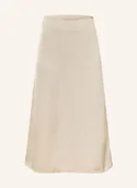 Spódnice - Calvin Klein Satynowa Spódnica beige - miniaturka - grafika 1