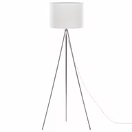 Lampy stojące - Beliani Lampa stojąca chromowano-biała 148 cm VISTULA - miniaturka - grafika 1